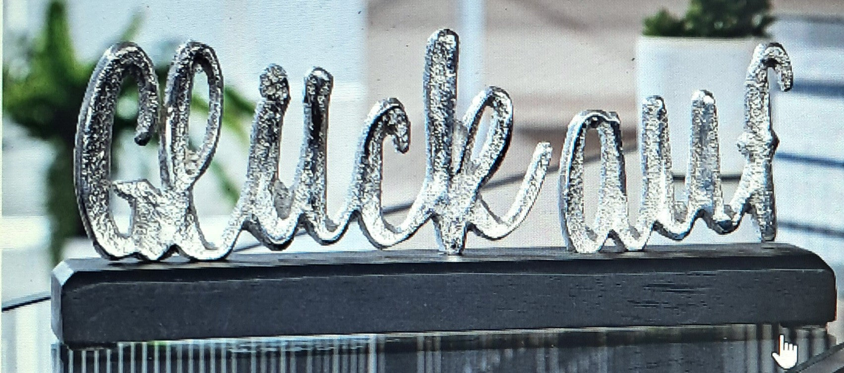 Ruhrpott Deko Schriftzug „Glück auf “ auf Mangoholz