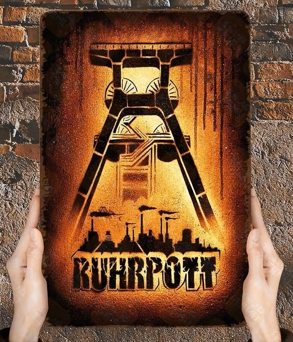 Ruhrpott Schild mit Zechen Motiv