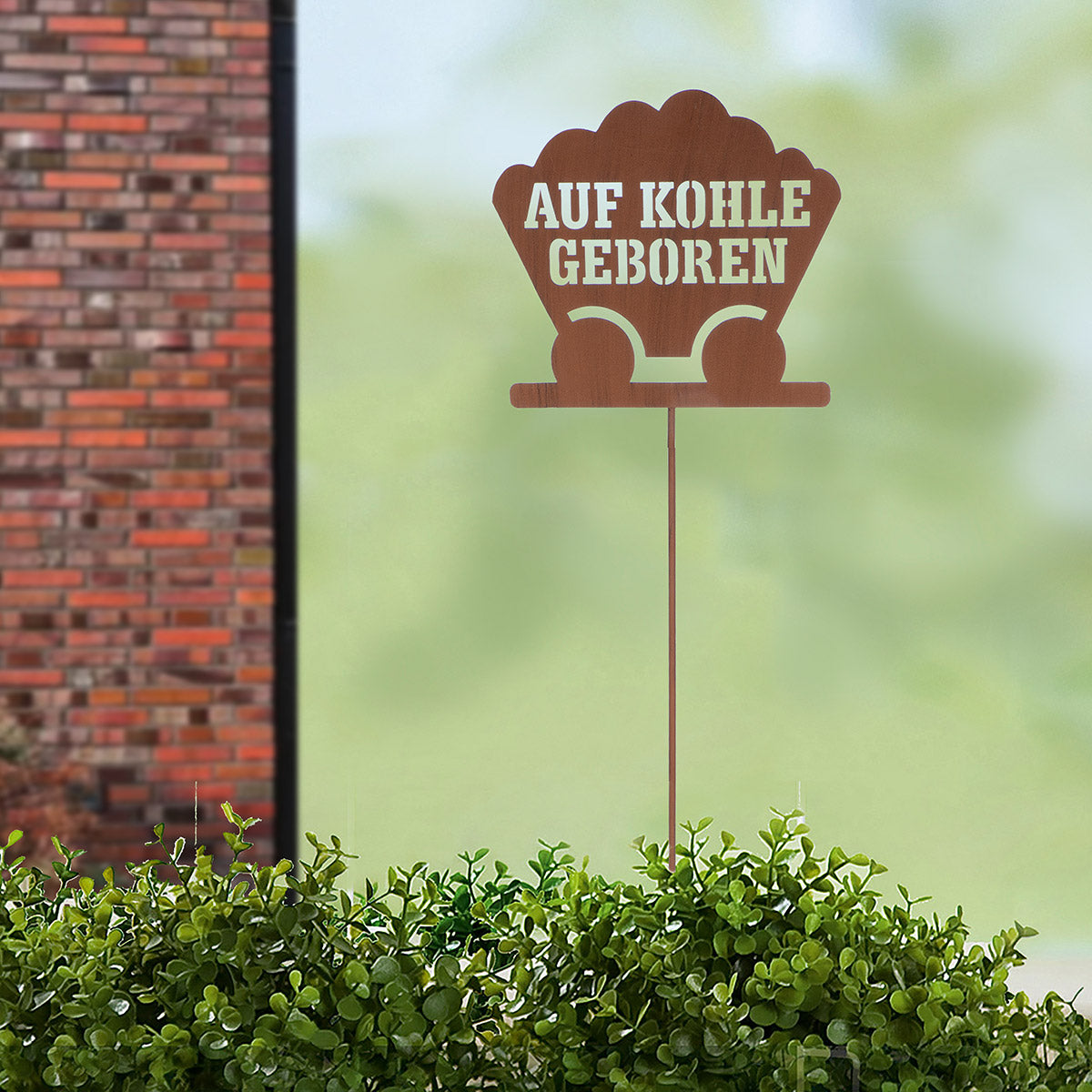 Gartenstecker Lore „Auf Kohle geboren“