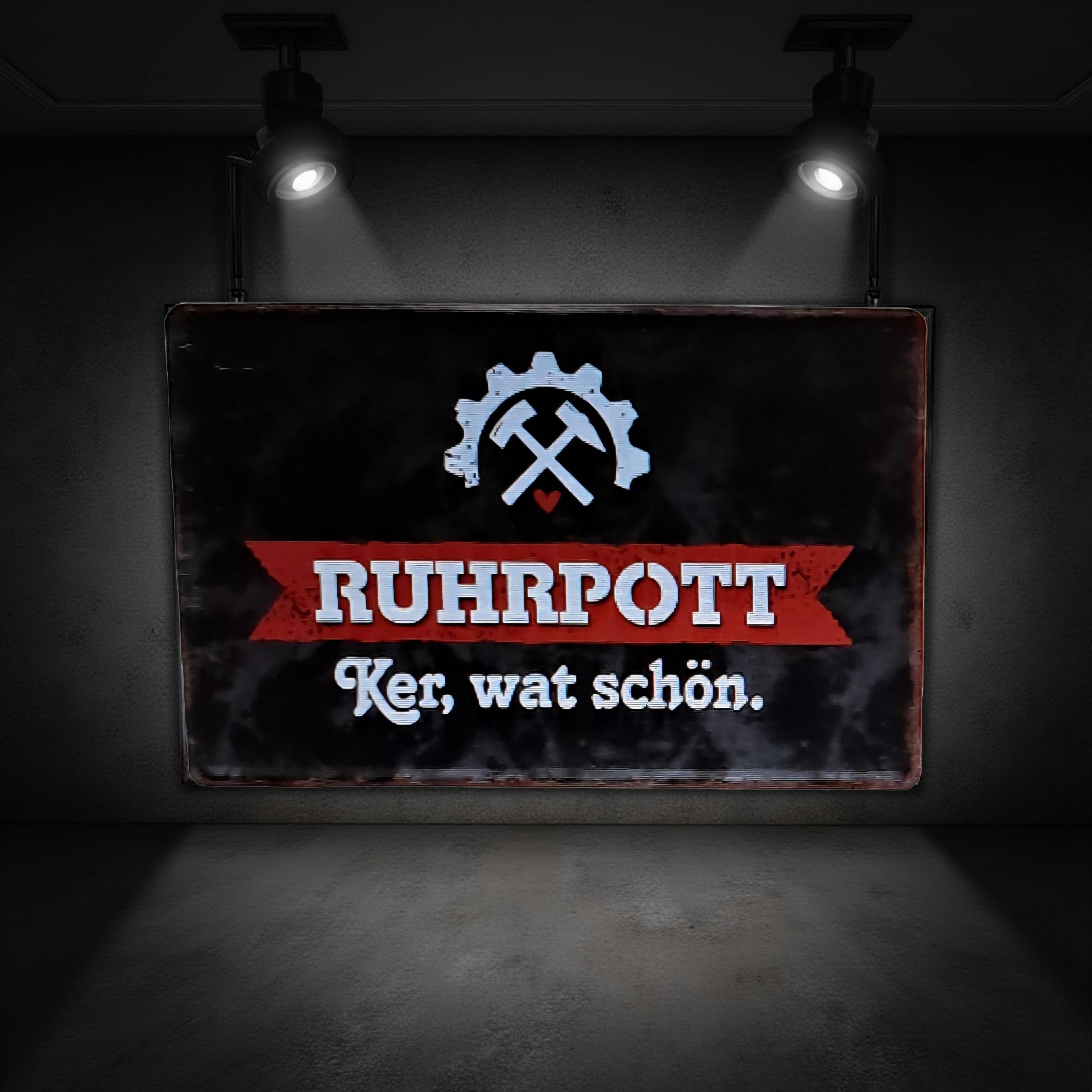 Ruhrpott Deko Schild rechteckig „Ruhrpott“," Ruhrpott - Ker, wat schön."
